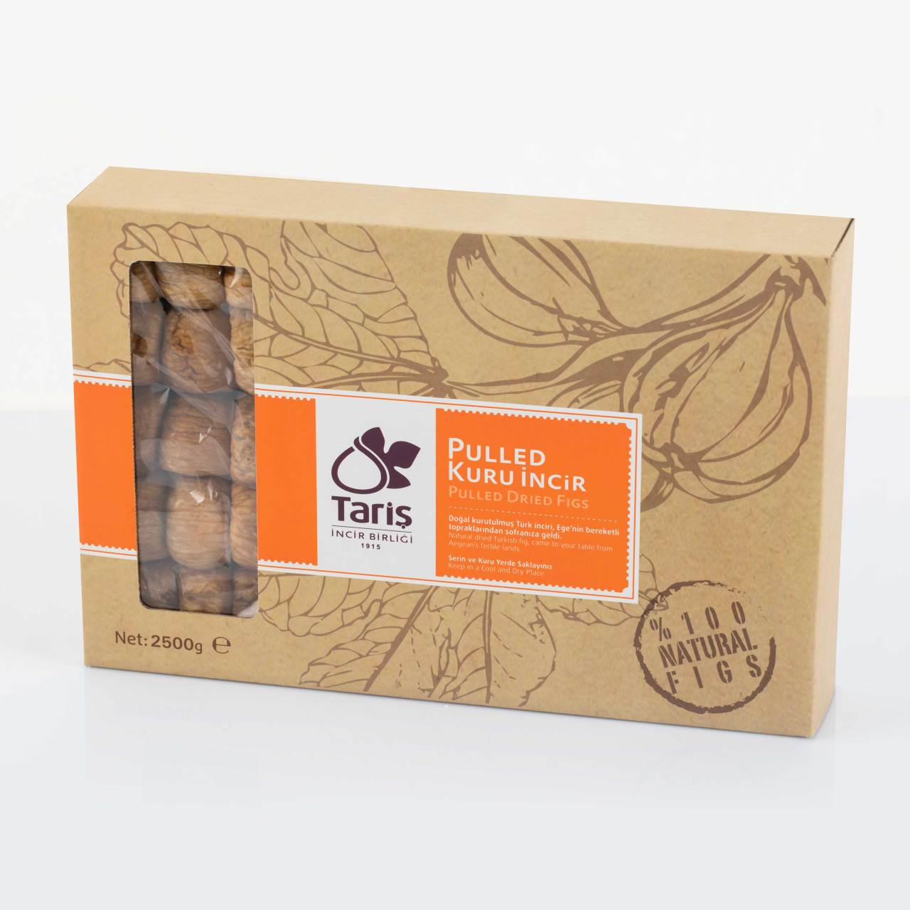 PULLED KARTON KUTU 2.5 KG İNCİR