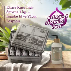 Ekstra Kuru İncir Smyrna 1 kg + İntasko El ve Vücut Losyonu Hediye